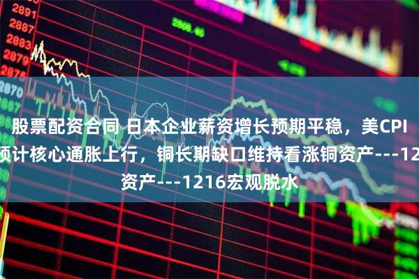 股票配资合同 日本企业薪资增长预期平稳，美CPI可靠性降低预计核心通胀上行，铜长期缺口维持看涨铜资产---1216宏观脱水