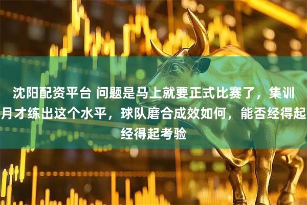 沈阳配资平台 问题是马上就要正式比赛了，集训三个月才练出这个水平，球队磨合成效如何，能否经得起考验